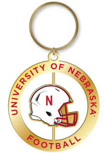 Nebraska Cornhuskers Football Spinner Keychain - Red