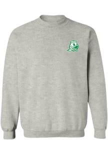 Womens Oregon Ducks Grey Vive La Fete Impressions Crew Sweatshirt