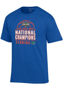 Champion Florida Gators Blue 2025 National Champions Jersey Short Sleeve T Shirt