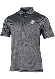 Columbia SEC Mens Black Double Hit Short Sleeve Polo