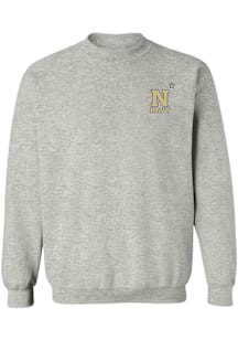 Vive La Fete Navy Midshipmen Womens Grey Impressions Crew Sweatshirt