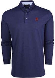 Greyson Detroit Tigers Mens Navy Blue Cherokee Short Sleeve Fashion Polo