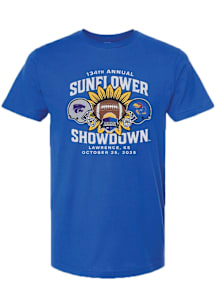 Summit Sportswear Kansas Jayhawks Blue 134th Annual Sunflower Showdown Short Sleeve Fashion T Shir..