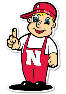 Nebraska Cornhuskers 3 Inch Lil Red Auto Decal - Red