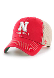 47 Red Nebraska Cornhuskers Volleyball Trawler Adjustable Hat