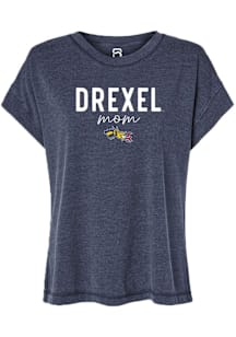 Summit Sportswear Drexel Dragons Womens Navy Blue Mom Short Sleeve T-Shirt