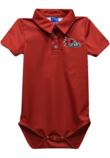 Vive La Fete Southeast Missouri State Redhawks Baby Red Team Short Sleeve One Piece Polo