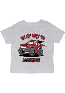 Vive La Fete Louisville Cardinals Infant On My Way Short Sleeve T-Shirt Grey