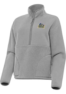 Womens Drexel Dragons Ash Antigua Figure Qtr Zip