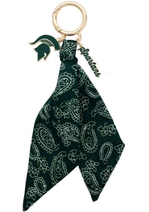 Green Michigan State Spartans Logo Bandana Keychain