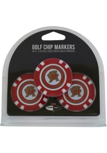 Red Maryland Terrapins Poker Chip 3 Pack Golf Ball Marker