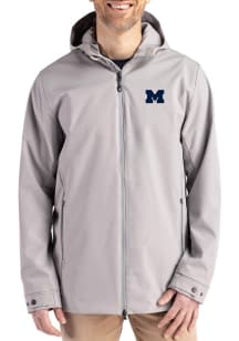 Mens Michigan Wolverines Grey Cutter and Buck Camano Light Weight Jacket