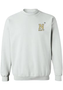 Vive La Fete Navy Midshipmen Womens White Impressions Crew Sweatshirt