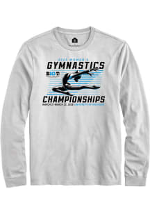 Mens Big Ten White Rally 2025 Womens Gymnastics Championships Tee