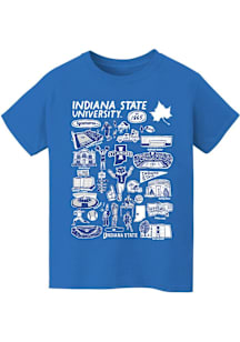 Vive La Fete Indiana State Sycamores Youth Blue Impressions Short Sleeve T-Shirt