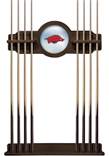 Arkansas Razorbacks Solid Wood Cue Rack Pool Table