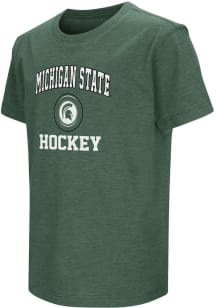 Youth Michigan State Spartans Green Colosseum Hockey No 1 Short Sleeve T-Shirt