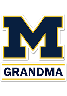 Michigan Wolverines 3 Inch Grandma Auto Decal - Blue