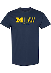 Michigan Wolverines Navy Blue Law Alumni Short Sleeve T Shirt
