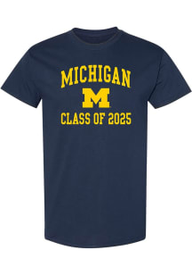 Michigan Wolverines Class of 2025 Short Sleeve T Shirt - Navy Blue