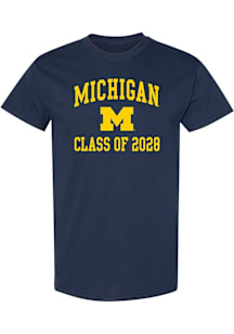Michigan Wolverines Navy Blue Class of 2028 Short Sleeve T Shirt