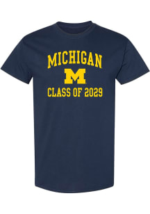 Michigan Wolverines Class of 2029 Short Sleeve T Shirt - Navy Blue