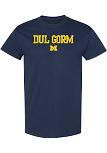 Michigan Wolverines Navy Blue Gaelic Go Blue Short Sleeve T Shirt