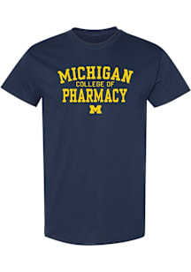 Michigan Wolverines Navy Blue College of Pharmacy Short Sleeve T Shirt