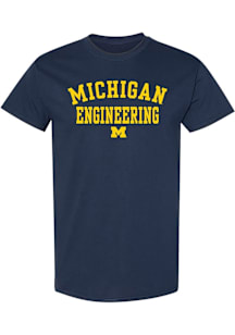 Michigan Wolverines Navy Blue Engineering Short Sleeve T Shirt