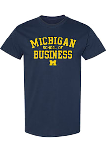 Michigan Wolverines Navy Blue Ross School of Business Short Sleeve T Shirt