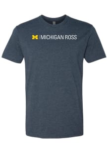 Michigan Wolverines Ross School of Business Short Sleeve T Shirt - Navy Blue