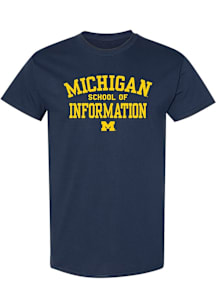 Michigan Wolverines Navy Blue School of Information Short Sleeve T Shirt