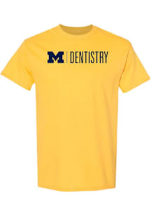 Michigan Wolverines Yellow School of Dentistry Short Sleeve T Shirt