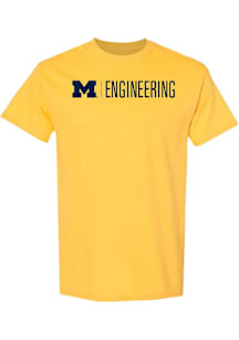 Michigan Wolverines Yellow Engineering Short Sleeve T Shirt