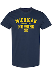 Michigan Wolverines Navy Blue School of Nursing Short Sleeve T Shirt