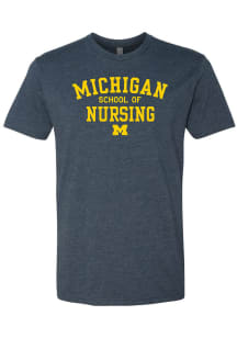 Michigan Wolverines School of Nursing Short Sleeve T Shirt - Navy Blue