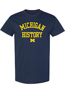 Michigan Wolverines Navy Blue School of History Short Sleeve T Shirt