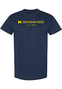 Michigan Wolverines Navy Blue Ross School of Business Alumni Short Sleeve T Shirt