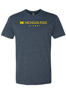 Michigan Wolverines Navy Blue Ross School of Business Alumni Short Sleeve T Shirt