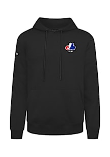 Levelwear Montreal Expos Mens Black Podium Core Long Sleeve Hoodie