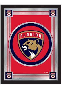 Florida Panthers Logo Hanging Back Bar Mirror