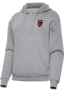Antigua Phoenix Rising FC Womens Grey Victory Hooded Sweatshirt
