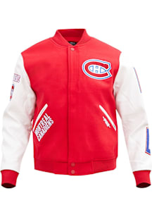 Mens Montreal Canadiens Pro Standard Mens Classic Varsity Heavyweight Jacket - Red