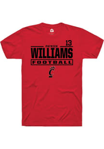 Patrick Williams Rally Mens Red Cincinnati Bearcats NIL Stacked Box Player T Shirt