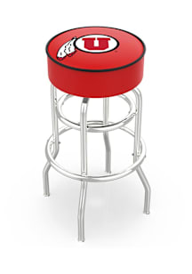 Utah Utes Double-Ring Swivel Pub Stool - Black