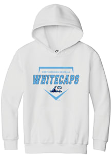 Summit Sportswear West Michigan Whitecaps Youth White Homeplate Long Sleeve Hoodie