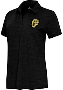 Antigua New Mexico United Womens Black Layout Short Sleeve Polo Shirt