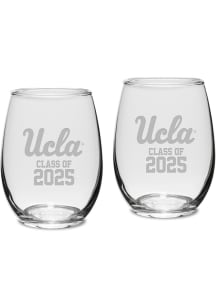 White UCLA Bruins Class of 2025 Set of 2 Stemless Wine Glass