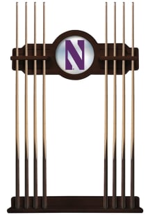 Ash Northwestern Wildcats Solid Wood Cue Rack Pool Cue