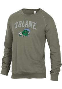 Alternative Apparel Tulane Green Wave Mens Green Champ Long Sleeve Fashion Sweatshirt